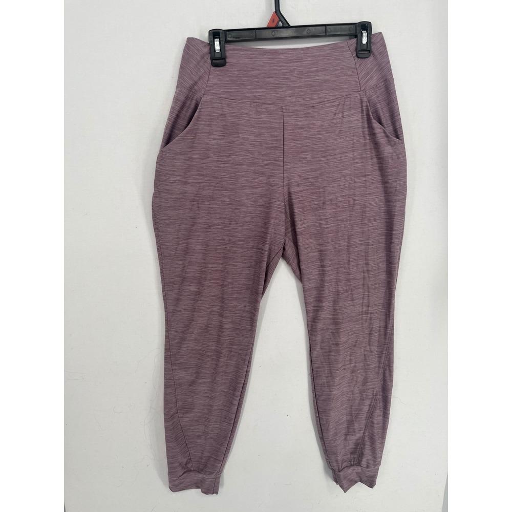 All in Motion Womens High Rise Joggers Heather Purple Mauve Active Pants Size M